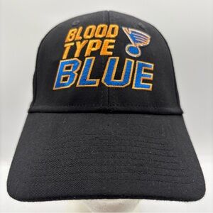 St Louis Blues NHL Blood Type Blue 2019 Stanley Cup Champion Adjustable Hat OSFM